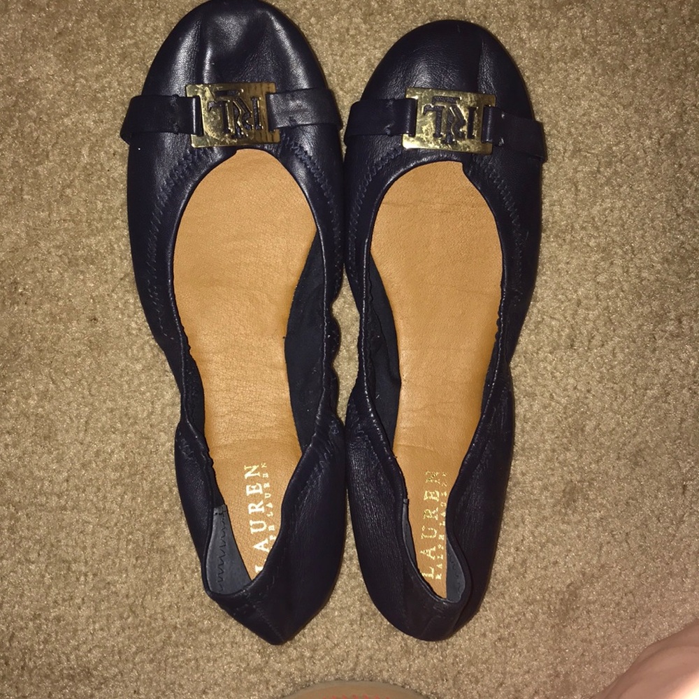 Ralph Lauren Navy Flats